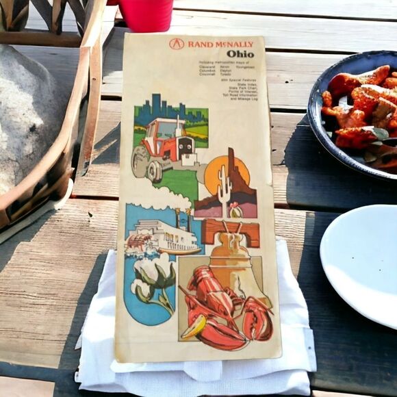 Vintage Rand McNally Ohio Official Auto Road Map Mid 1980s Travel Ephemera USA. - Picture 14 of 16